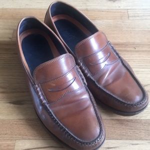 Cole Haan brown penny slippers toast so 9m
